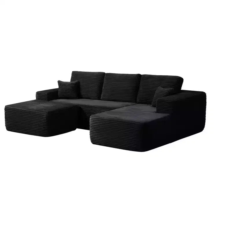 105.7Cloud Sectional Sofa,U-Shaped Chaise,Deep Seat,Plush Fabric,No Assembly