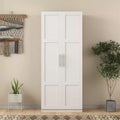 Tall Wardrobe Closet2 Doors, Contemporary Storage Cabinet with Shelves, Freestanding Wardrobe Closet & Cabinet for Bedroom