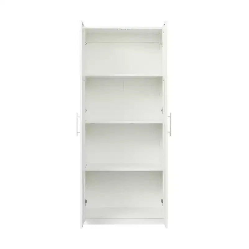 Armoire Haute 2 Portes, Armoire de Rangement Contemporaine avec Étagères, Armoire et Dressing Autonomes pour Chambre à Coucher