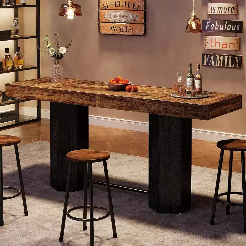 Table de bar extra-longue de 70,9