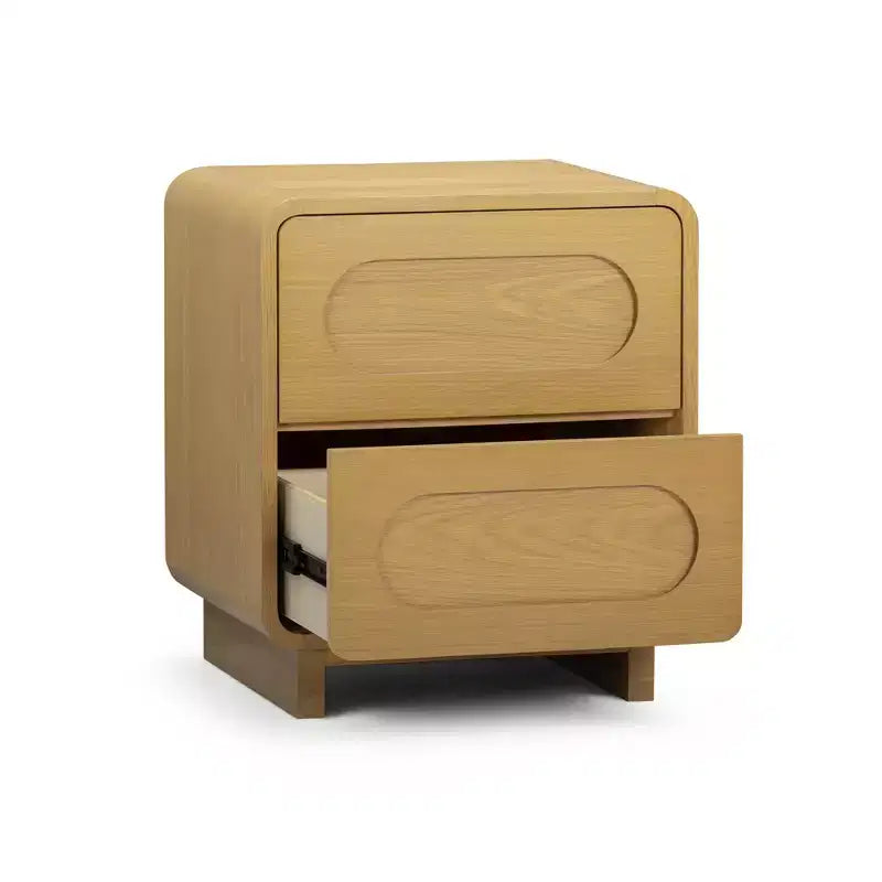 Teamson Home Tenley Modern 2-Drawer Wood Nightstand with Push-Open Design