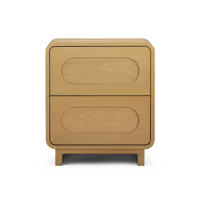 Teamson Home Tenley Modern 2-Drawer Wood Nightstand with Push-Open Design
