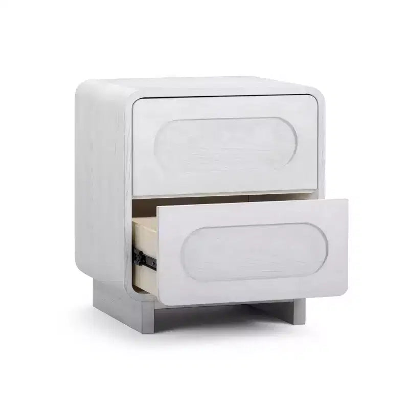 Teamson Home Tenley Modern 2-Drawer Wood Nightstand with Push-Open Design