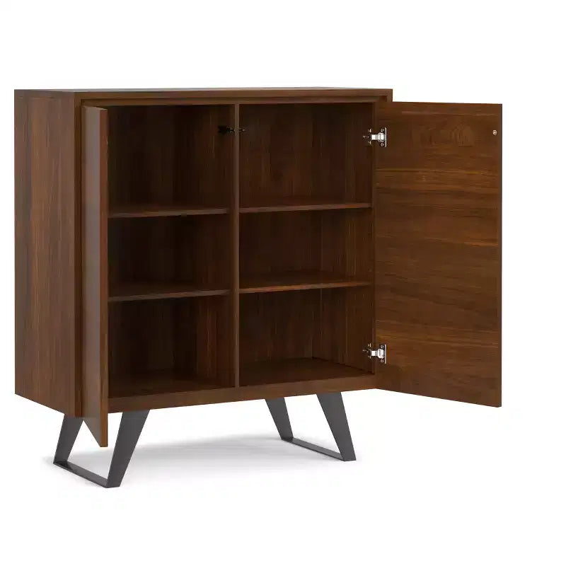 Mitchell 39 inch Wide Solid Wood Modern Industrial Medium Storage Cabinet