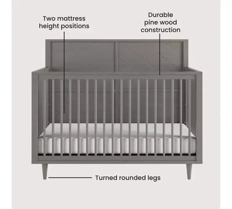 Child Craft Surrey Hill Crib, Dresser and Chest Nursery Set, 3-Piece, Includes 4-in-1 Convertible Crib, Dresser, and Chest