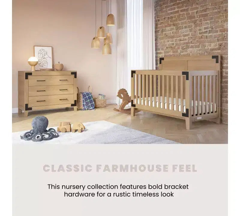 Child Craft Lucas Crib and Dresser Nursery Set, 2-Piece, Includes 4-in-1 Convertible Crib and 3-Drawer Dresser