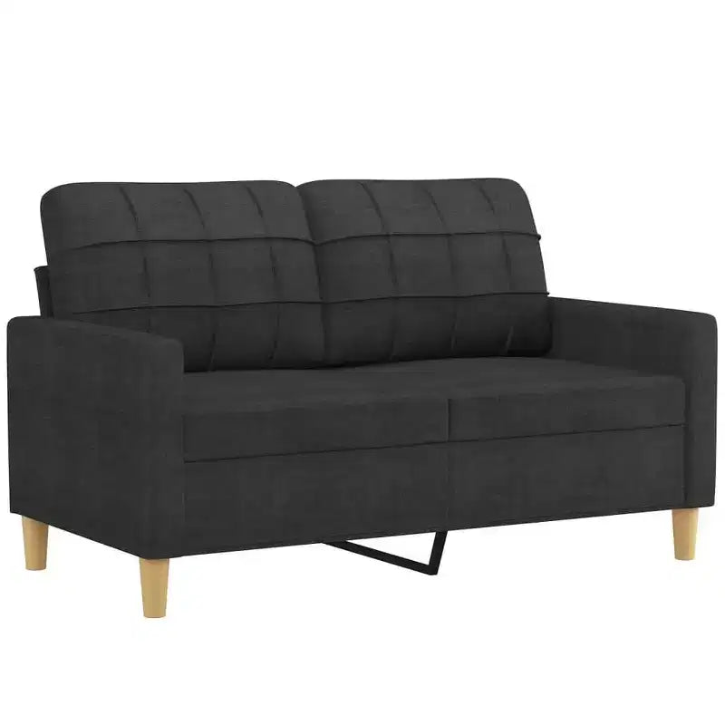 vidaXL 2 Piece Sofa Set with Pillows Dark Gray Fabric