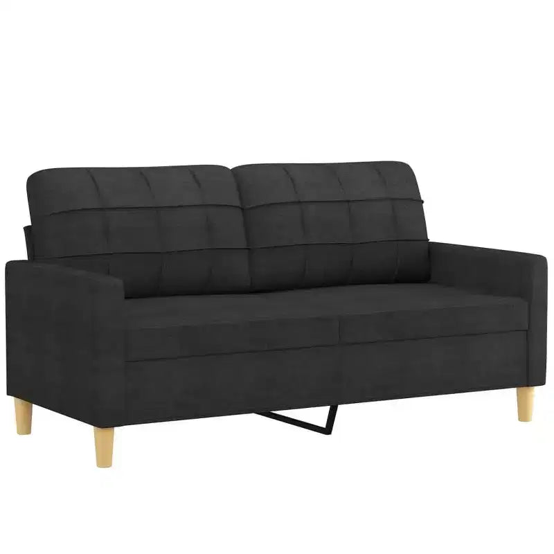 vidaXL 2 Piece Sofa Set with Pillows Dark Gray Fabric