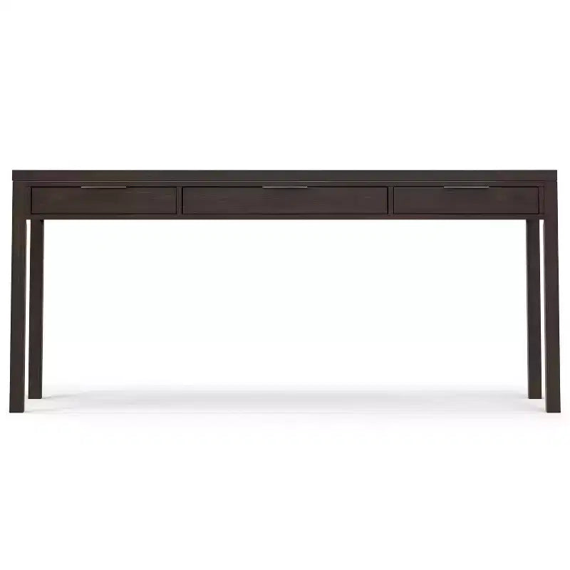 Fabian SOLID WOOD Contemporary Modern 72 inch Wide Wide Desk in Warm Walnut Brown
