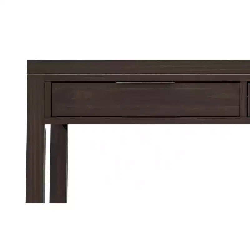 Fabian SOLID WOOD Contemporary Modern 72 inch Wide Wide Desk in Warm Walnut Brown