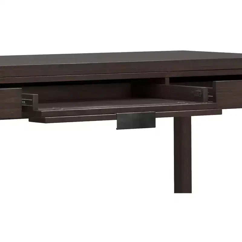 Fabian SOLID WOOD Contemporary Modern 72 inch Wide Wide Desk in Warm Walnut Brown