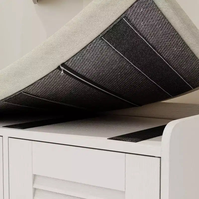 TUYOHW 28.74'' Shoe Storage Bench with 2 Door Cabinet,Entryway Bench with Adjustable Shelves & Removable Cushion,Shoe Rack for Hallway(3 colors)