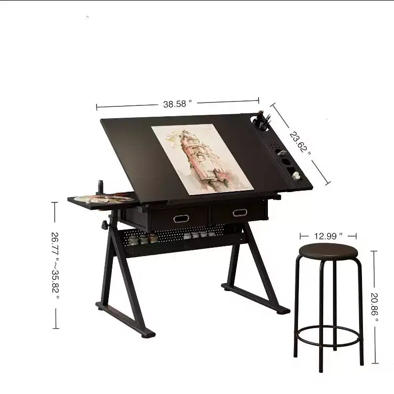 Table à dessin réglable