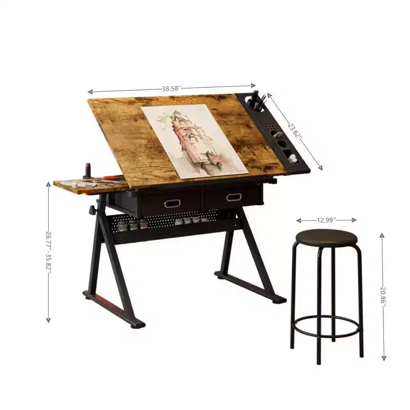 Table à dessin réglable