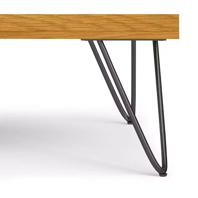 Moreno 32 inch Wide Square Industrial Lift Top Coffee Table in Oak