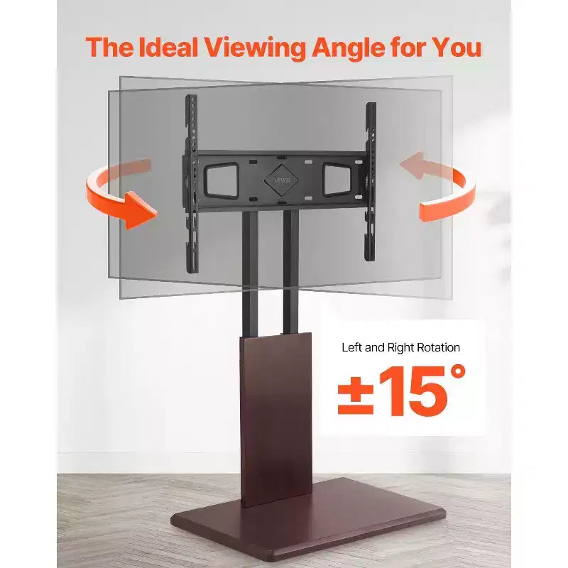 Universal TV Stand for 3270 Inch TVs, Table Top Swivel & Height Adjustable Mount, Holds 99 lbs, VESA 600x400