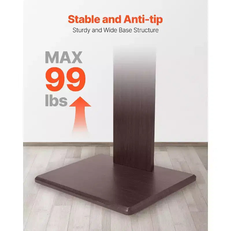 Universal TV Stand for 3270 Inch TVs, Table Top Swivel & Height Adjustable Mount, Holds 99 lbs, VESA 600x400