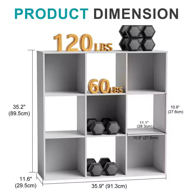 MAYEERTY Open Cube Storage Organizer, Bookshelf with Removable Back Panels for Living Room Bedroom