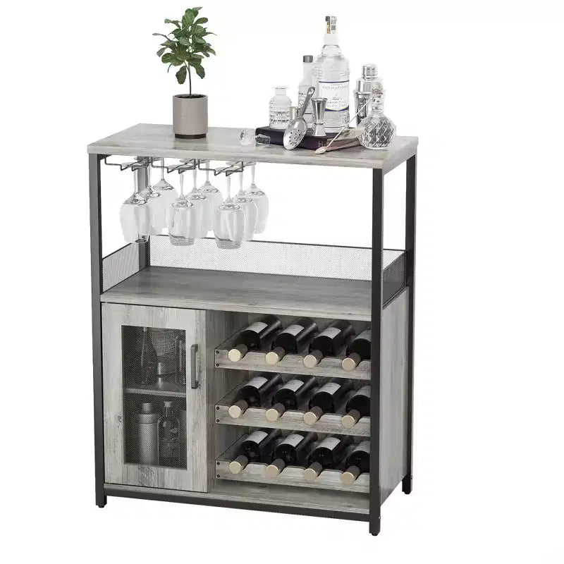 Meuble à vin, meuble de rangement réglable et démontable pour la cuisine et le salon