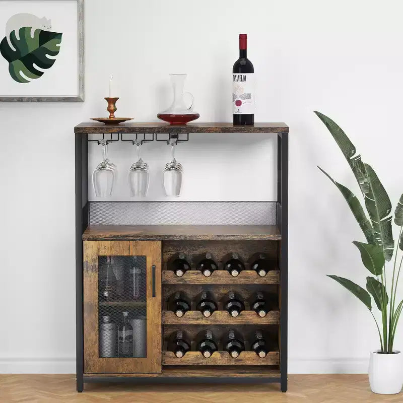 Wine cabinet adjustable detachable storage cabinet for both kitchen and living room