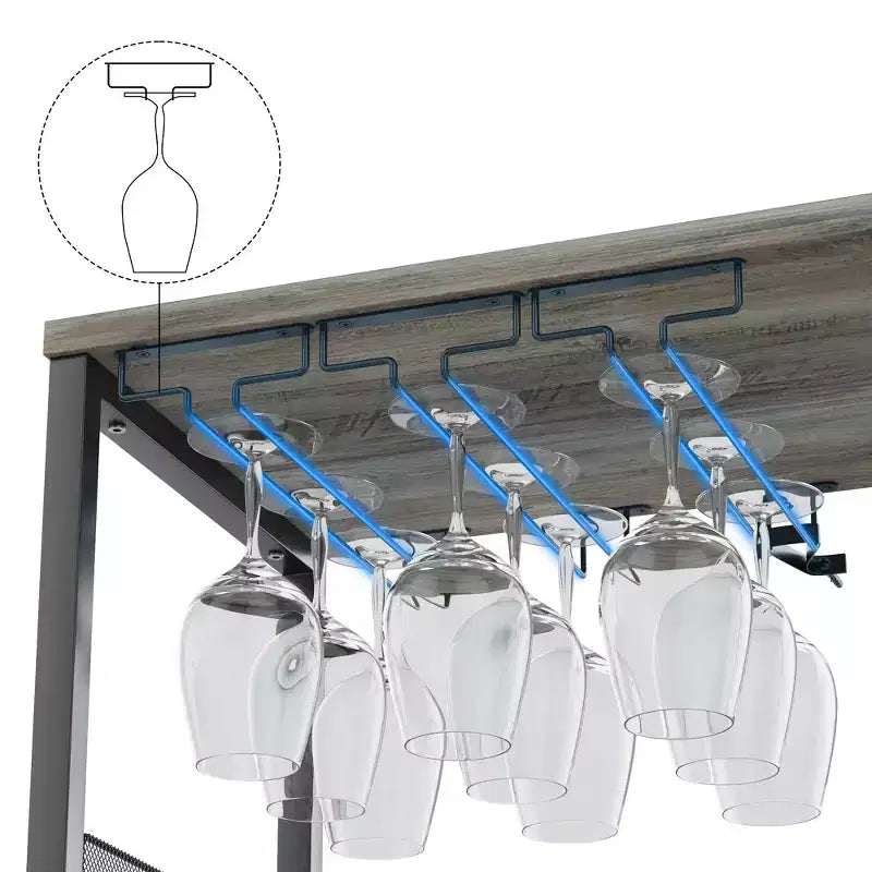Meuble à vin, meuble de rangement réglable et démontable pour la cuisine et le salon