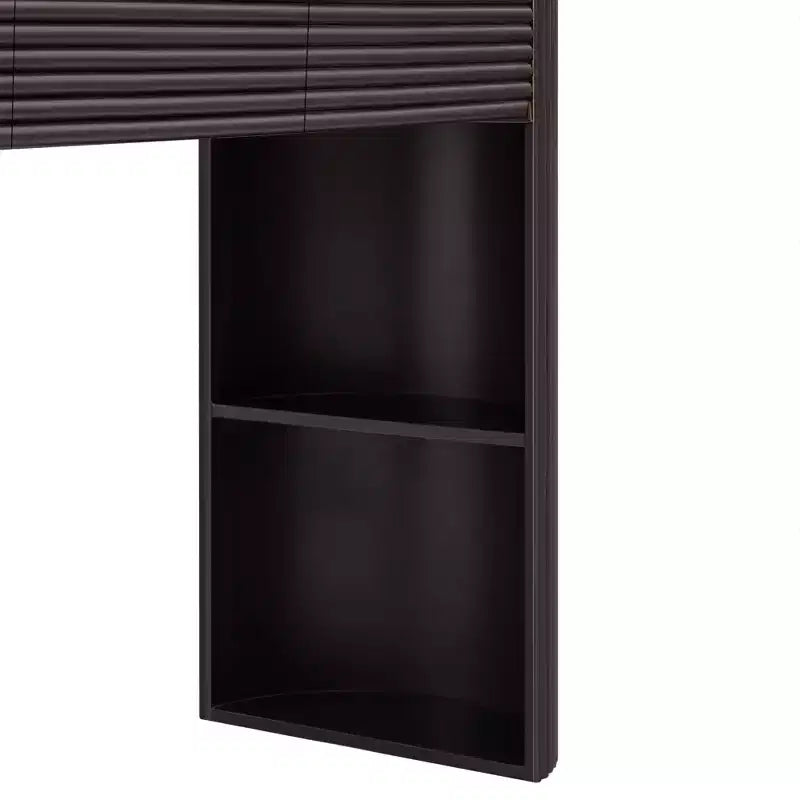 Polibi Fluted Console Table with 3 Drawers & Swap-Around Storage Leg Niche
