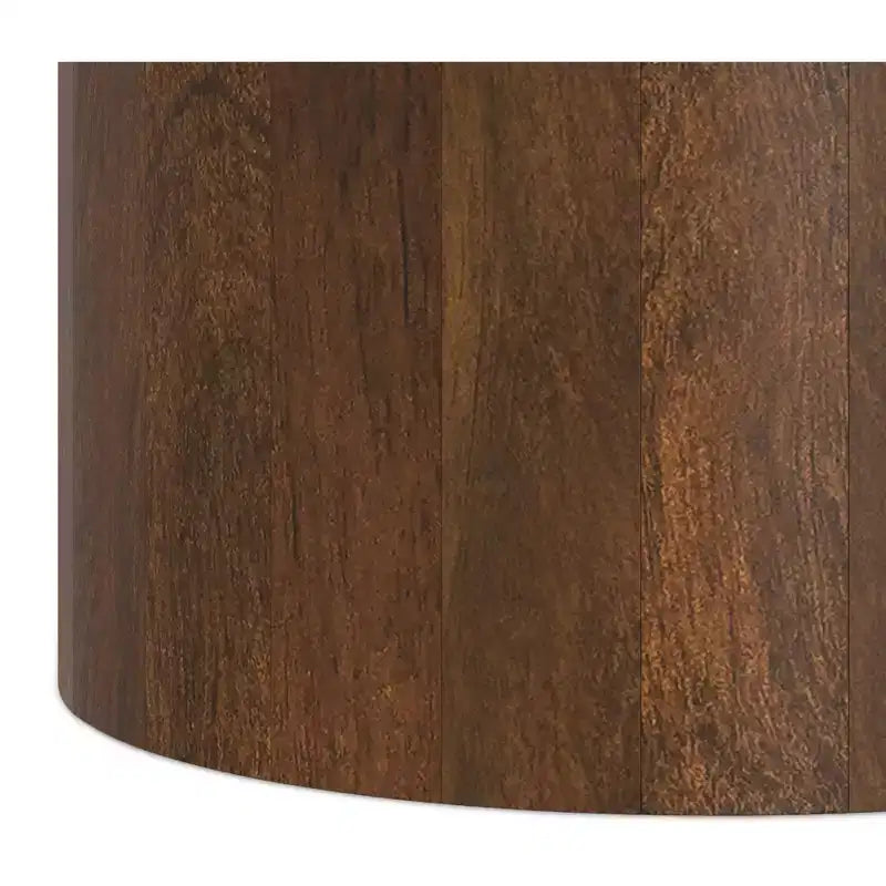 Table d'appoint contemporaine en manguier massif de 50,8 cm de large