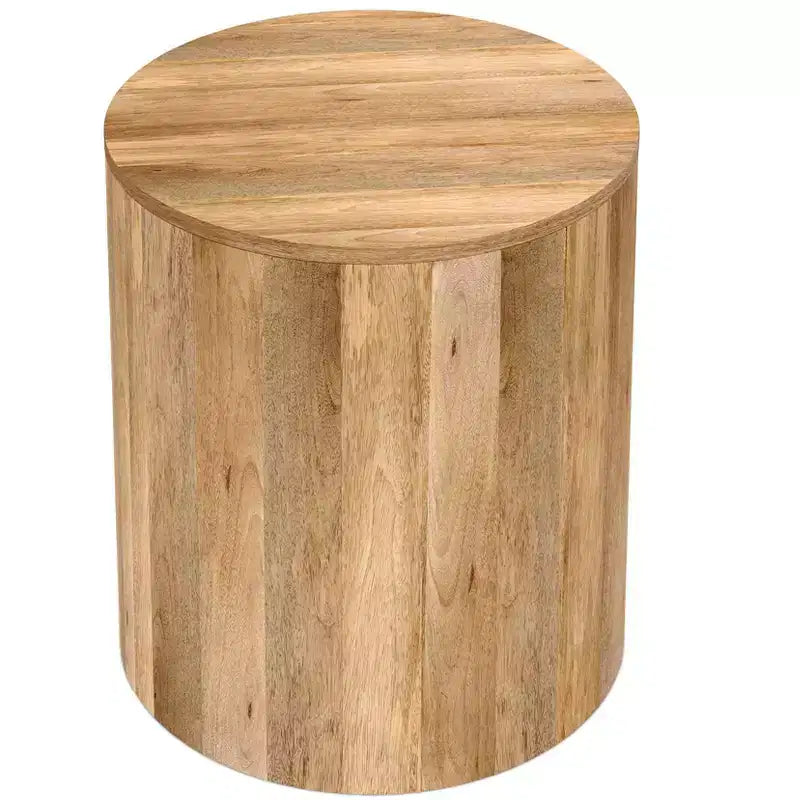 Table d'appoint contemporaine en manguier massif de 50,8 cm de large