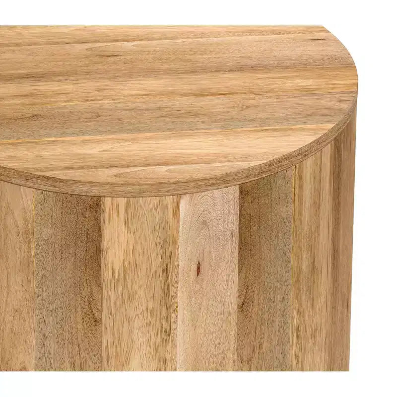 Table d'appoint contemporaine en manguier massif de 50,8 cm de large