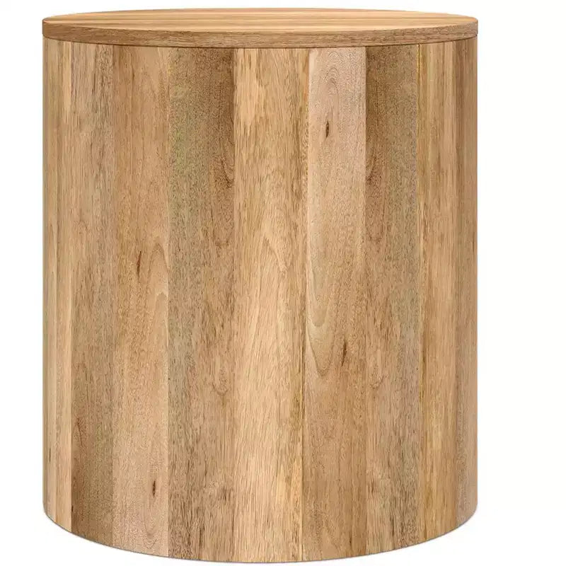 Table d'appoint contemporaine en manguier massif de 50,8 cm de large