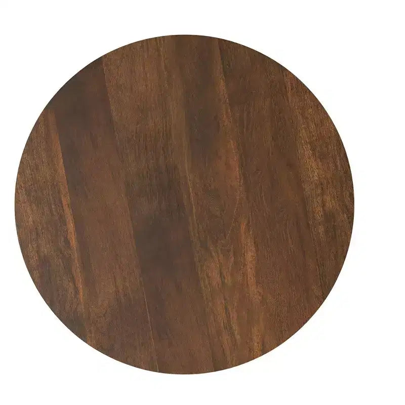 Table d'appoint contemporaine en manguier massif de 50,8 cm de large