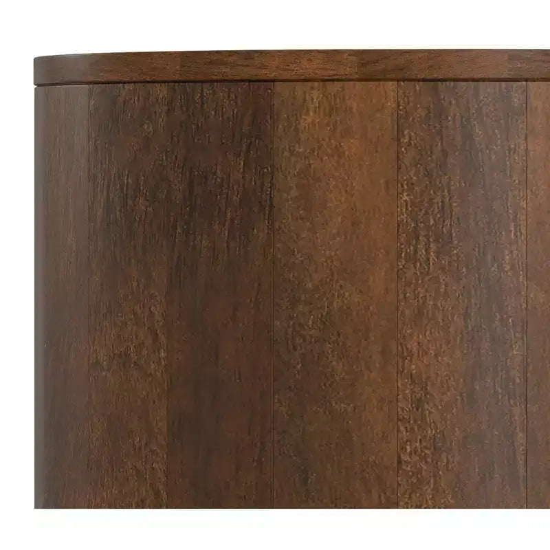 Table d'appoint contemporaine en manguier massif de 50,8 cm de large