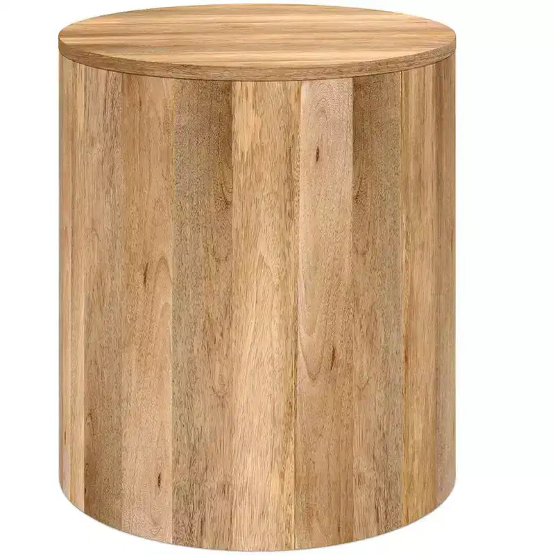 Table d'appoint contemporaine en manguier massif de 50,8 cm de large
