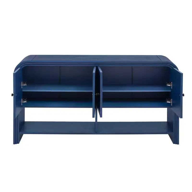Console de rangement moderne 60" avec tiroirs, table d'entrée à coins arrondis pour couloir ou salon