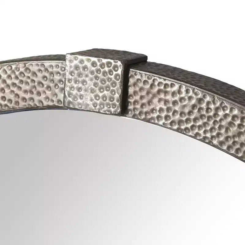 Miroir rond en métal - Argenté