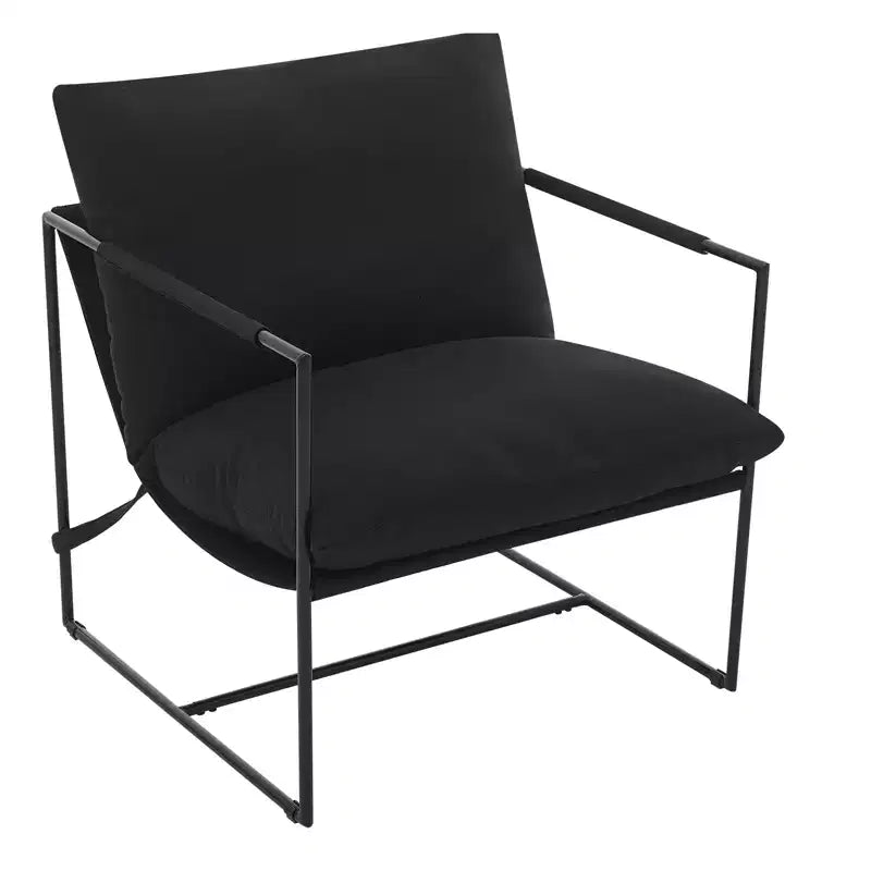 Siège de salon rembourré, cadre métallique ergonomique, coussin et dossier moelleux, pour salon, chambre à coucher