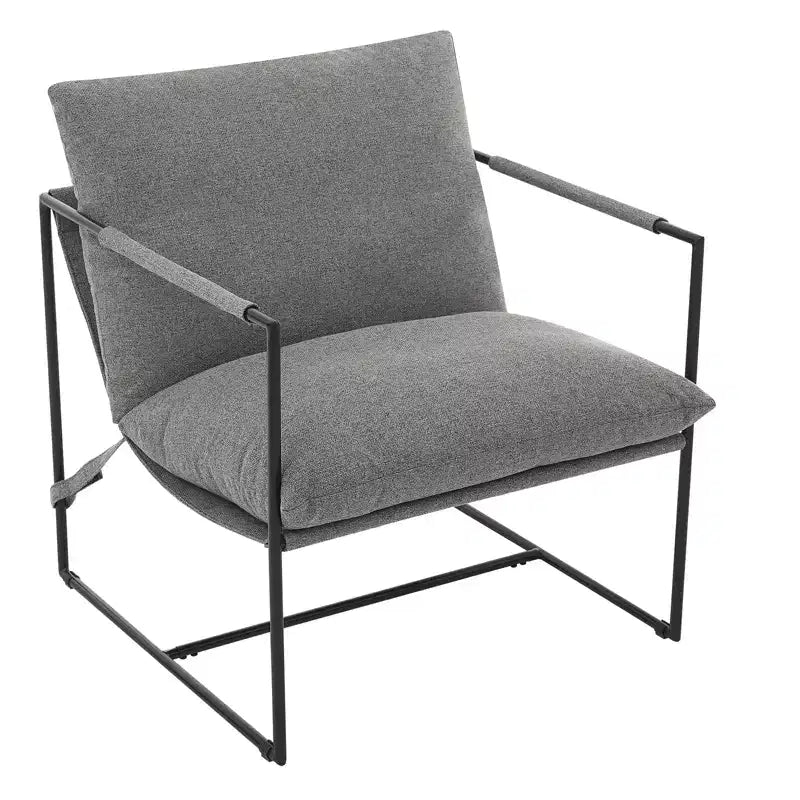 Siège de salon rembourré, cadre métallique ergonomique, coussin et dossier moelleux, pour salon, chambre à coucher