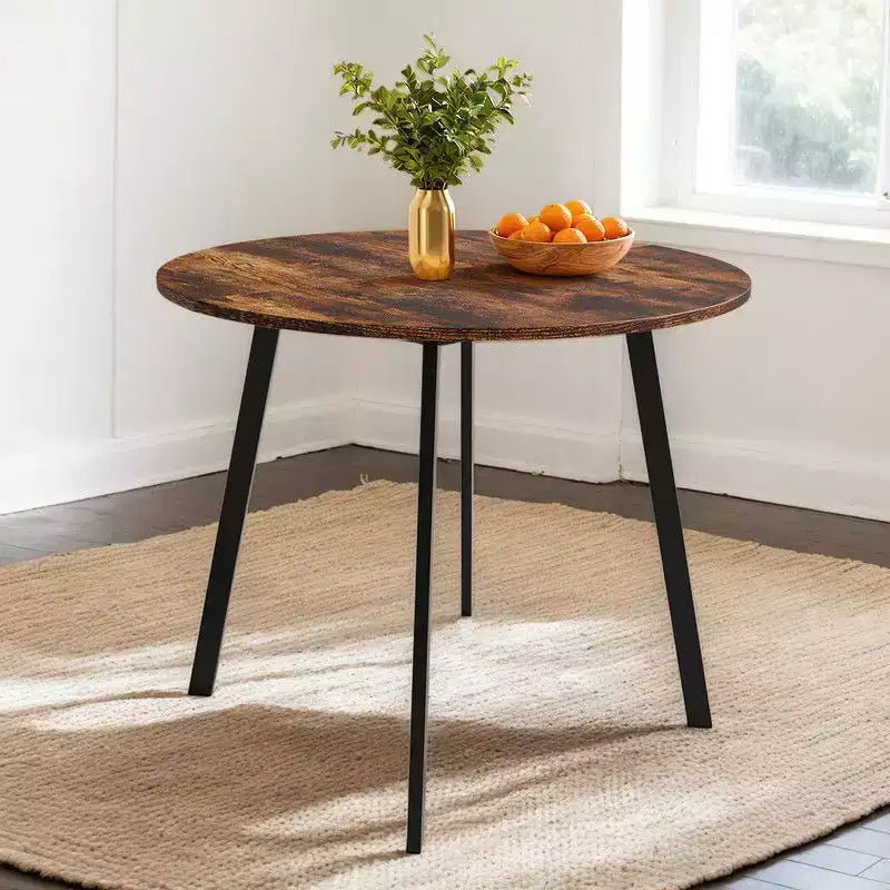 Karl Home 36''Modern Round Dining Table with Sturdy Metal Legs for Small Space Kitchen Table