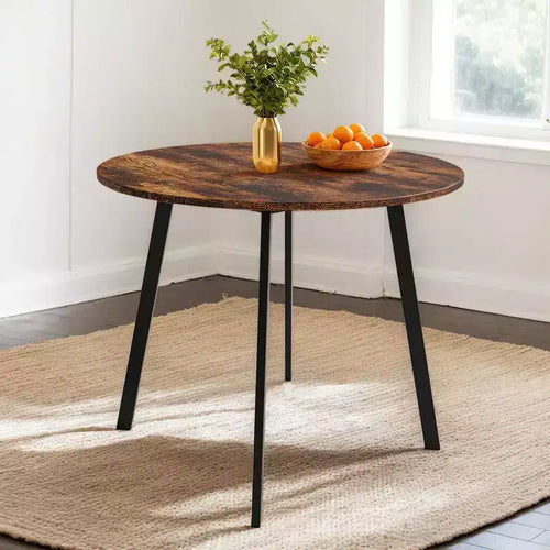 Karl Home 36''Modern Round Dining Table with Sturdy Metal Legs for Small Space Kitchen Table