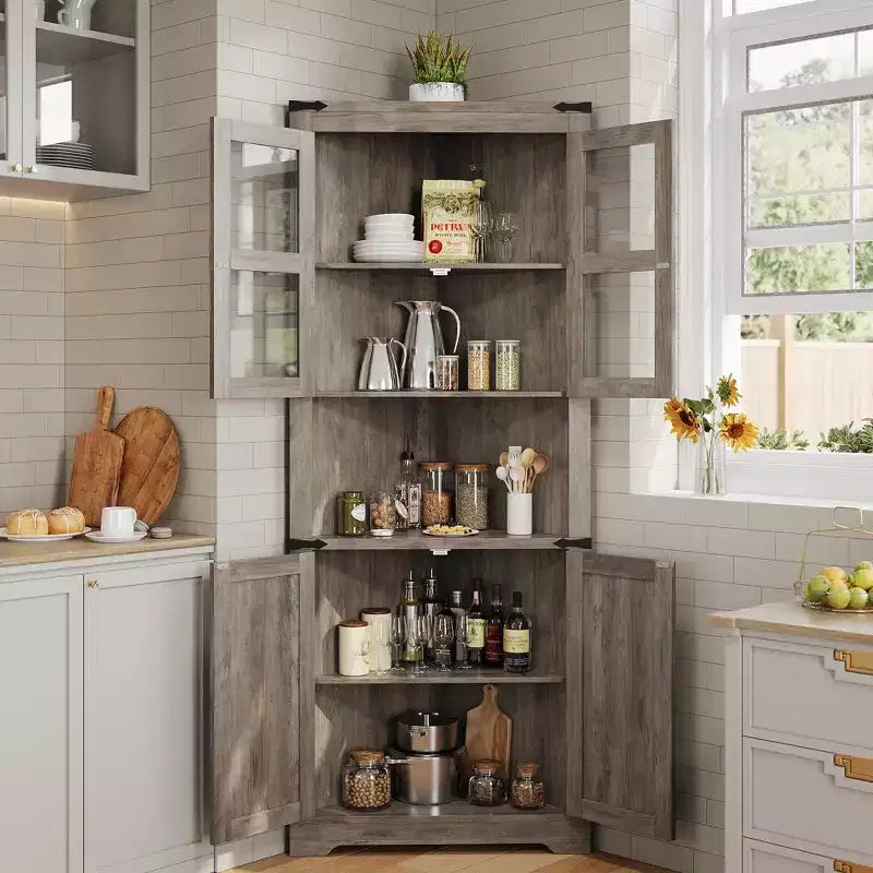 Meuble d'angle de style fermette