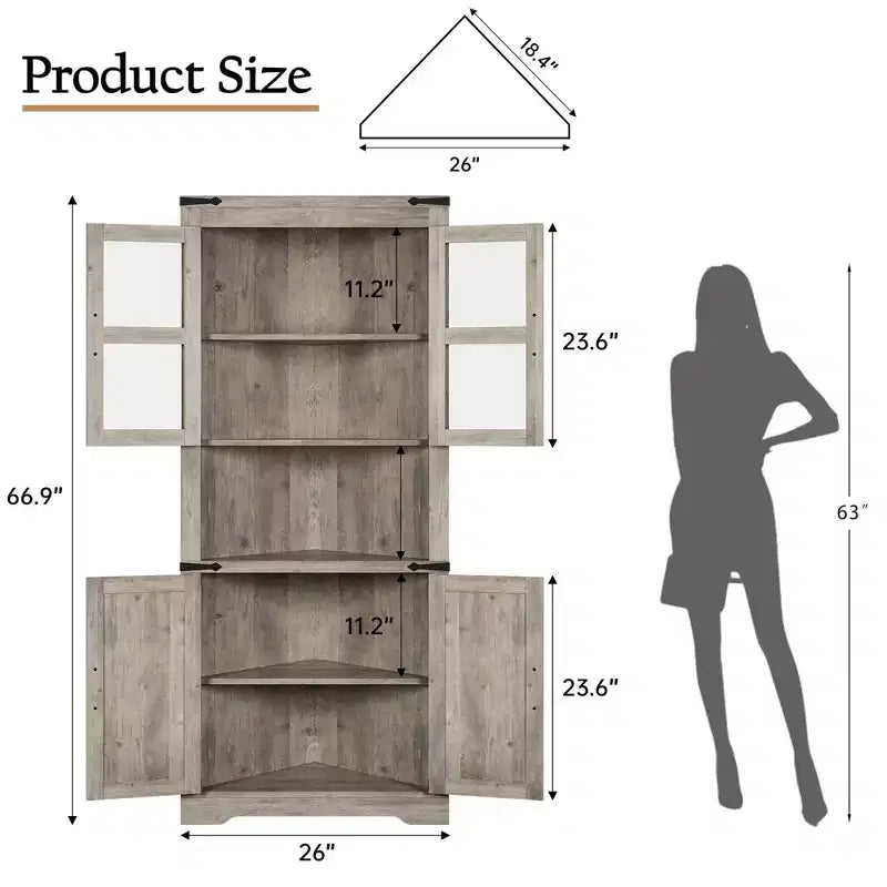 Meuble d'angle de style fermette