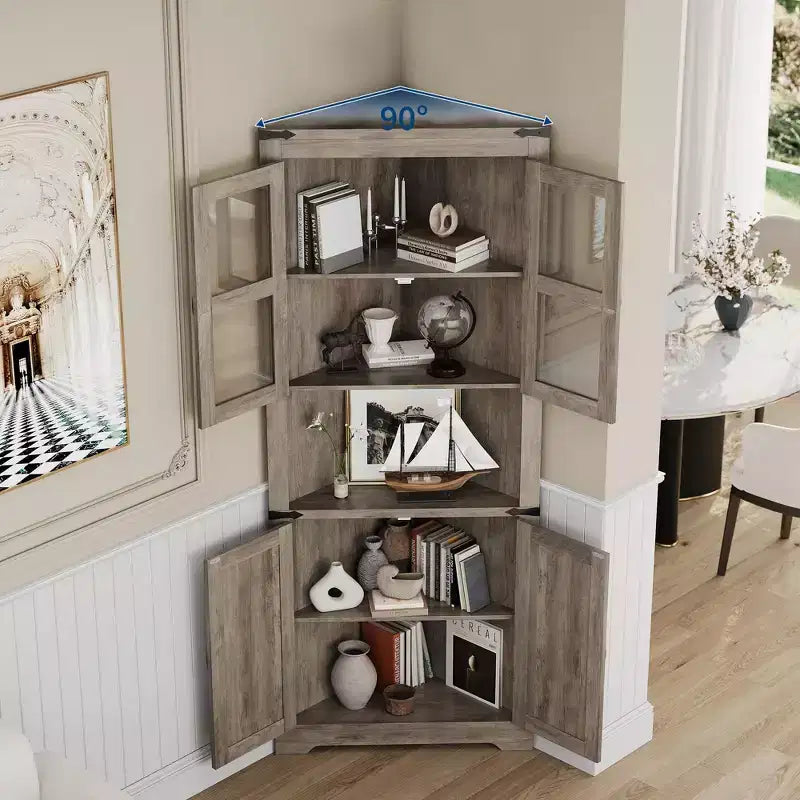 Meuble d'angle de style fermette