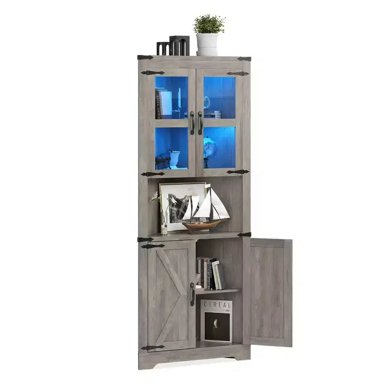 Meuble d'angle de style fermette