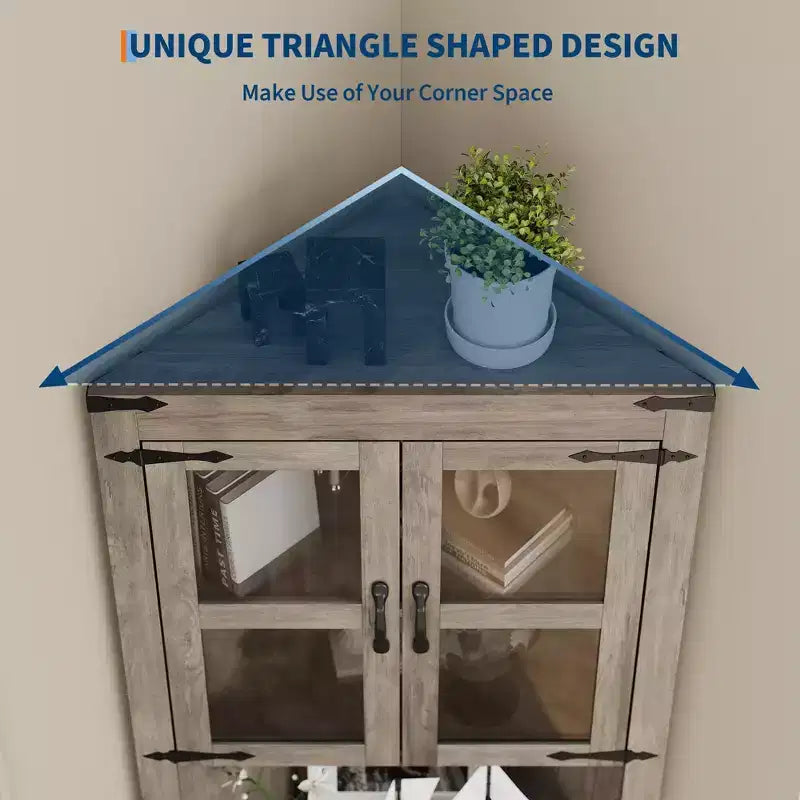 Meuble d'angle de style fermette