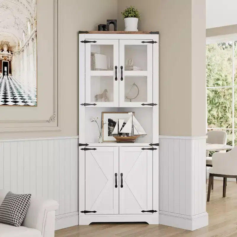 Meuble d'angle de style fermette