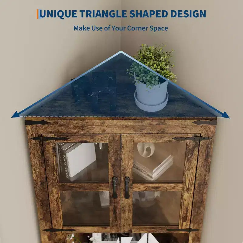 Meuble d'angle de style fermette
