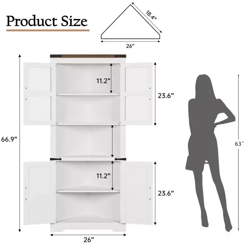 Meuble d'angle de style fermette