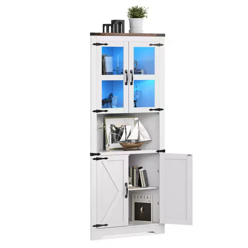 Meuble d'angle de style fermette