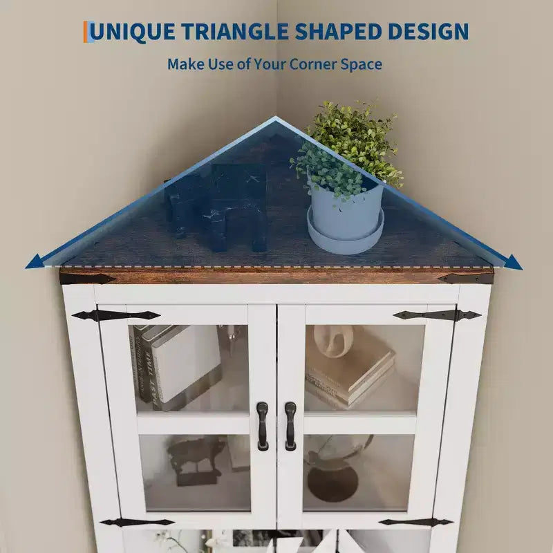 Meuble d'angle de style fermette