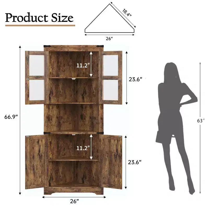 Meuble d'angle de style fermette